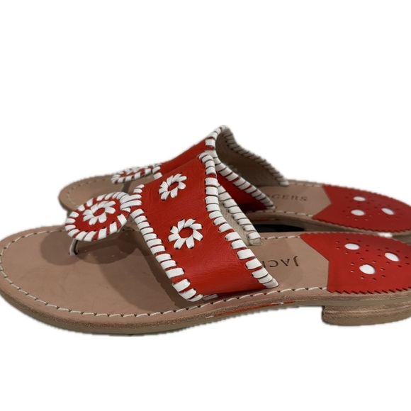 Jack Rogers , Women's Palm Beach Orange Sandals, Size 7.5 - Picture 1 of 12